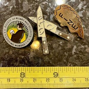 Enamel pin trio - sad depression aesthetic